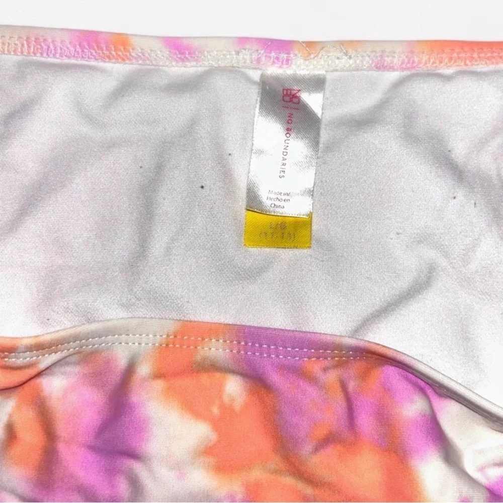 No Boundaries Pink and Orange Bikini Bottom
